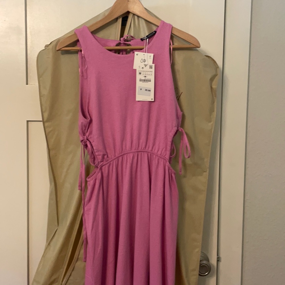 Zara cutout cotton dress NWT